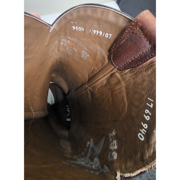 LOS ALTOS Mens BROWN SNIP TOE WESTERN COWBOY BOOT Size 12 EE WIDTH 999107 - Picture 10 of 16